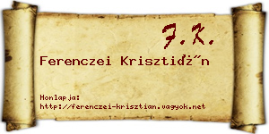 Ferenczei Krisztián névjegykártya