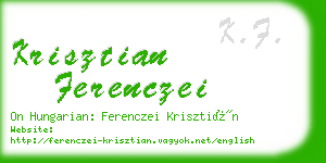 krisztian ferenczei business card